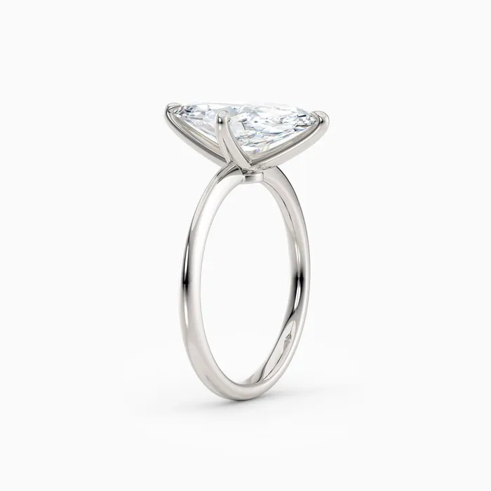 Lolo Thin Marquise Cut Solitaire Engagement Ring Honey Jewelry Co Rings