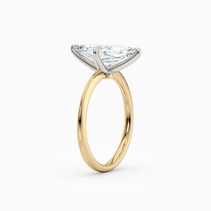 Lolo Thin Marquise Cut Solitaire Engagement Ring Honey Jewelry Co Rings
