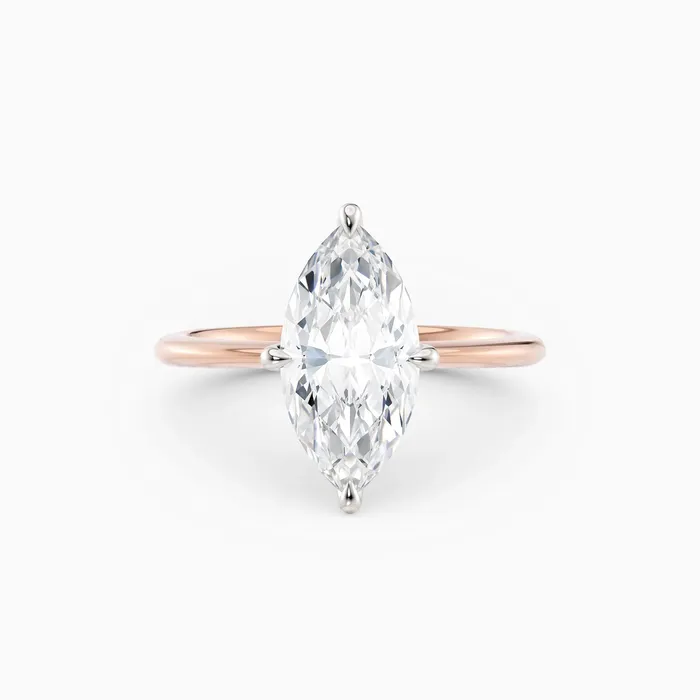 Lolo Thin Marquise Cut Solitaire Engagement Ring Honey Jewelry Co Rings