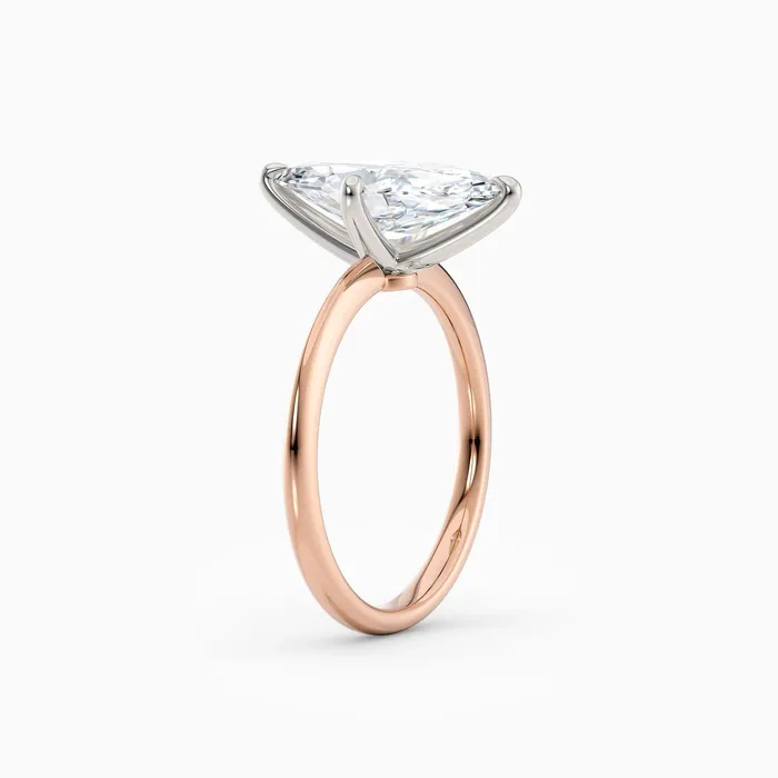 Lolo Thin Marquise Cut Solitaire Engagement Ring Honey Jewelry Co Rings