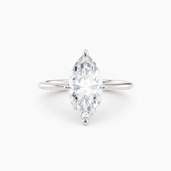 Lolo Thin Marquise Cut Solitaire Engagement Ring Honey Jewelry Co Rings