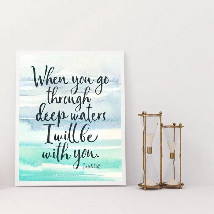 Lords Guidance Bible Verse Wall Artbr Isaiah 432 Earrings