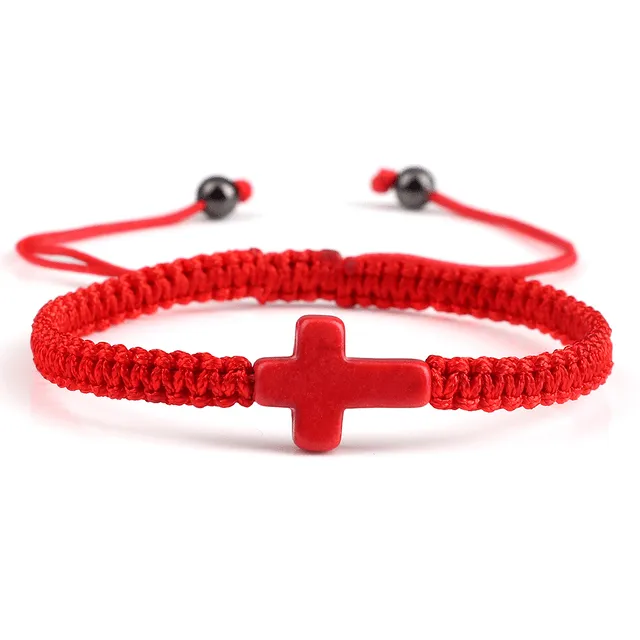 Lords Guidance Bracelets Braided Christian Bracelet with Matching Color Cross Charm Lords Guidance Bracelets Braided Christian Bracelet with Matching Color Cross Charm