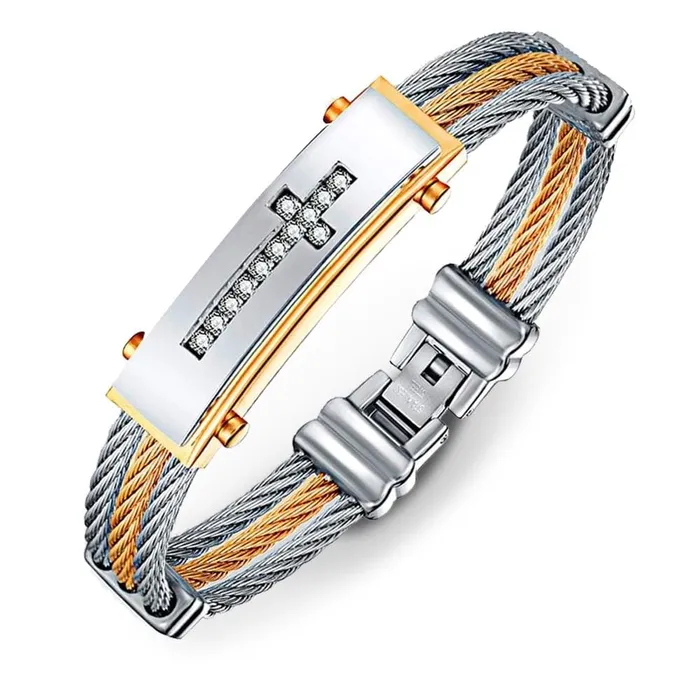 Lords Guidance Bracelets Mens Cross Bracelet br Luxurious