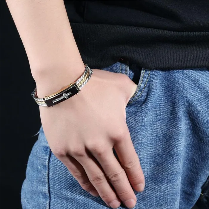 Lords Guidance Bracelets Mens Cross Bracelet br Luxurious