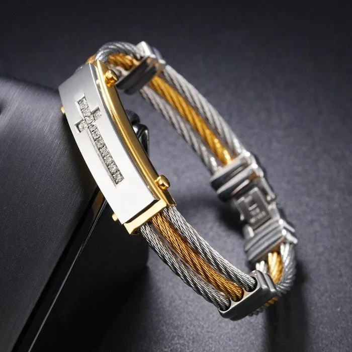 Lords Guidance Bracelets Mens Cross Bracelet br Luxurious