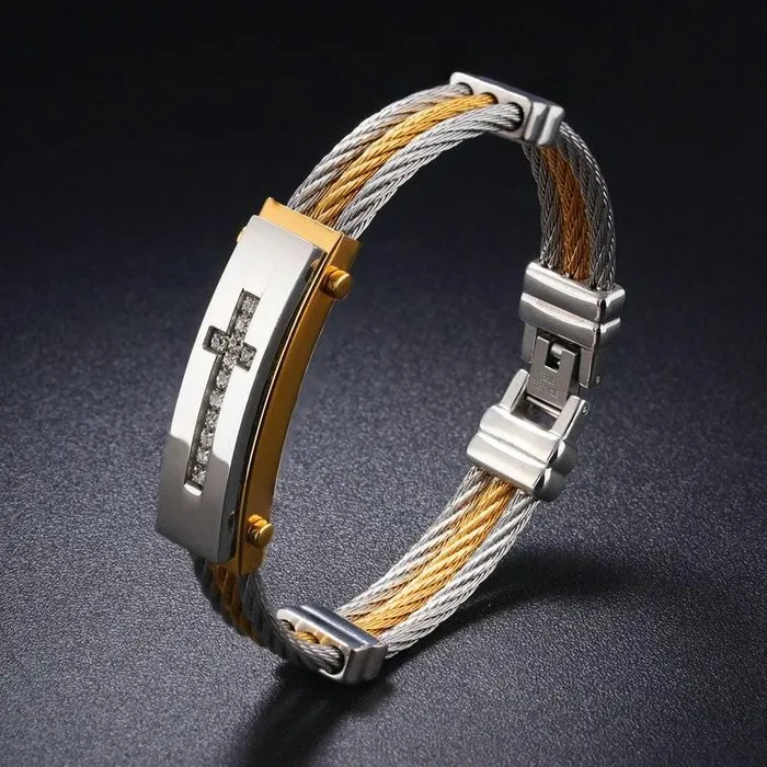 Lords Guidance Bracelets Mens Cross Bracelet br Luxurious