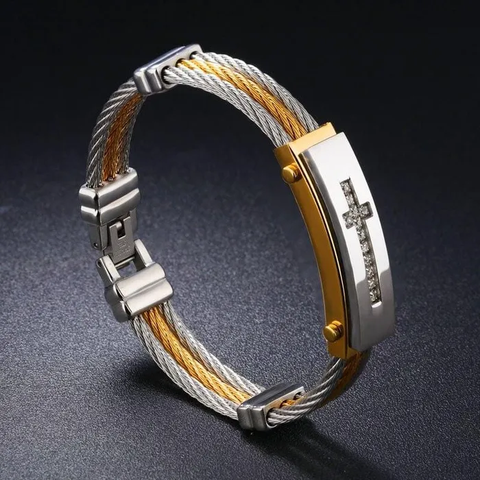 Lords Guidance Bracelets Mens Cross Bracelet br Luxurious