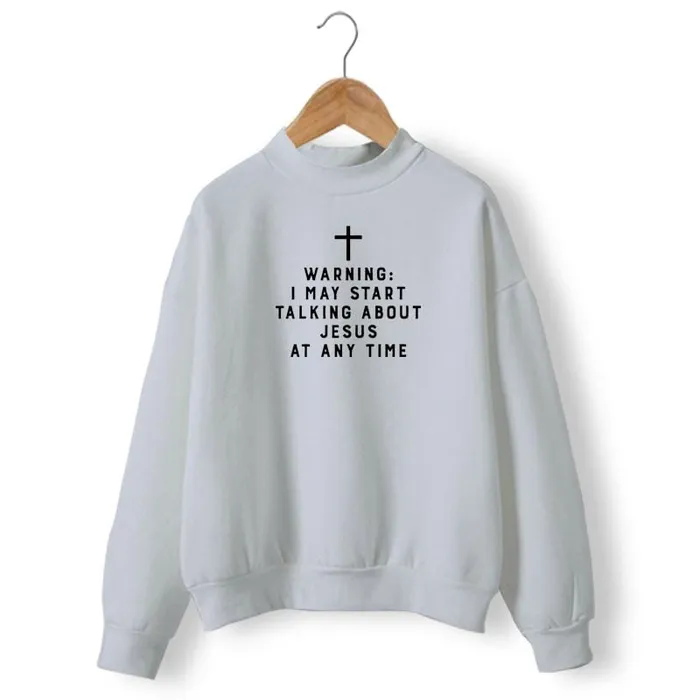 Lords Guidance Earrings Christian Sweatshirt br Warning I May Start Talking About Jesus