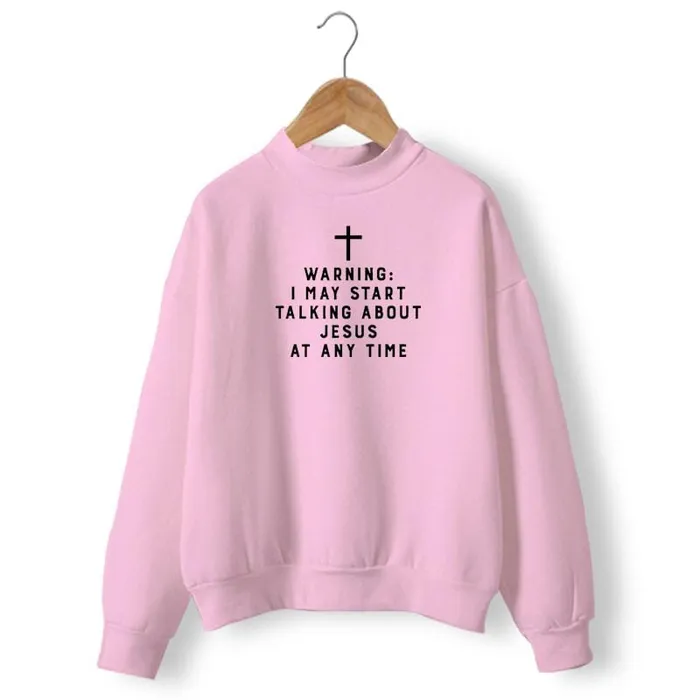 Lords Guidance Earrings Christian Sweatshirt br Warning I May Start Talking About Jesus