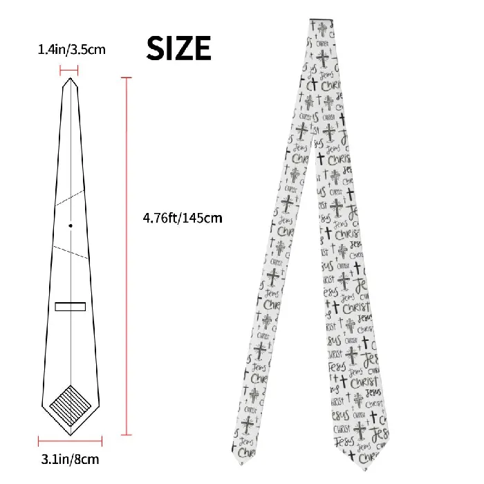 Lords Guidance Necklaces Christian Symbols and Words Necktie