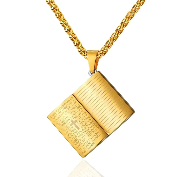 Lords Guidance Necklaces Mens Christian Necklace br Bible Pendant