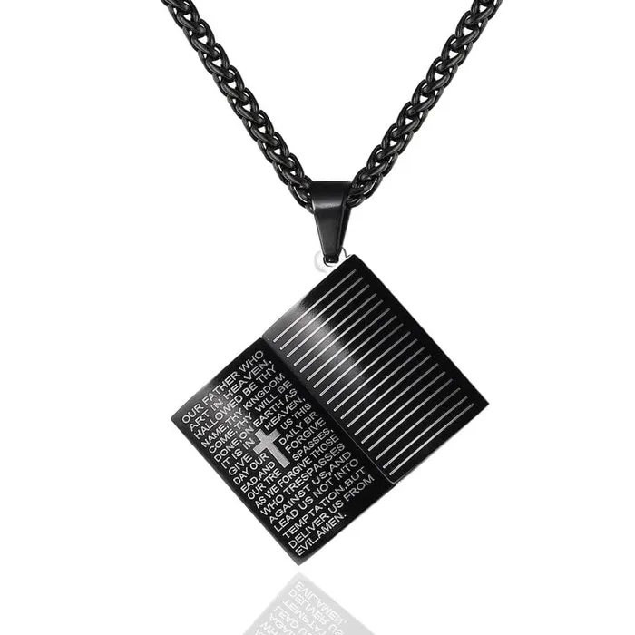Lords Guidance Necklaces Mens Christian Necklace br Bible Pendant