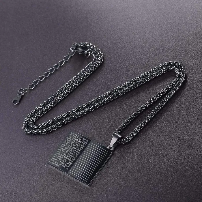 Lords Guidance Necklaces Mens Christian Necklace br Bible Pendant