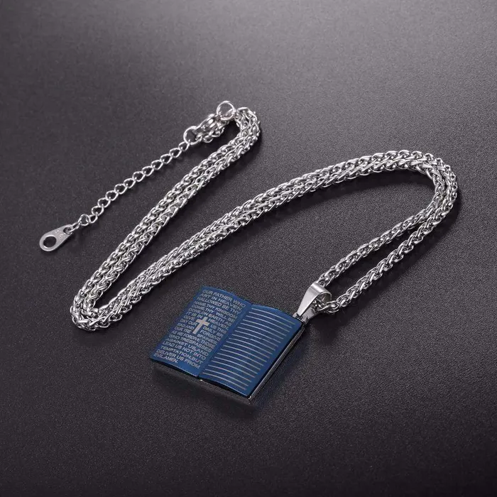 Lords Guidance Necklaces Mens Christian Necklace br Bible Pendant