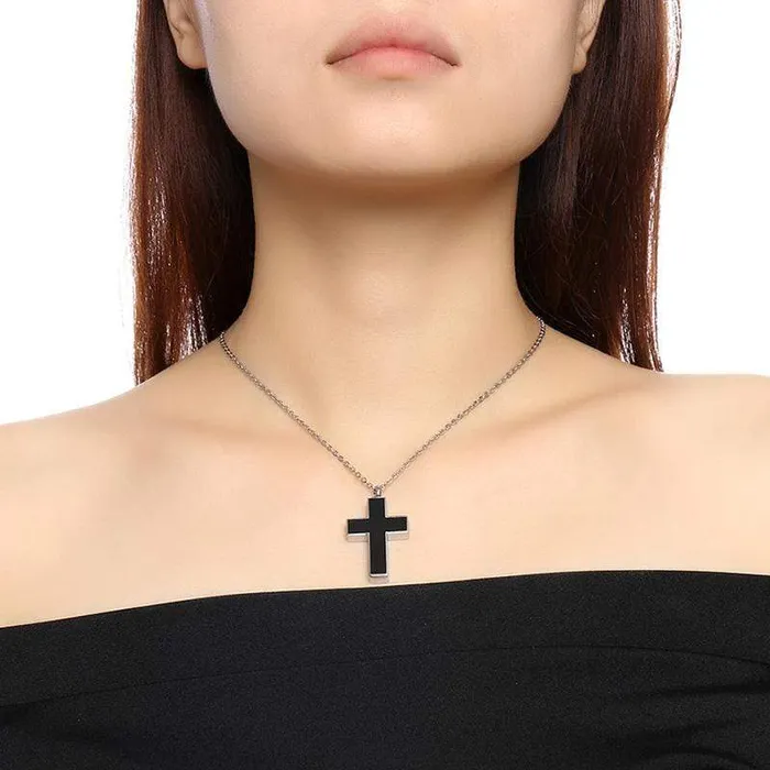 Lords Guidance Necklaces Womens Christian Necklacebr Black Cross Urn