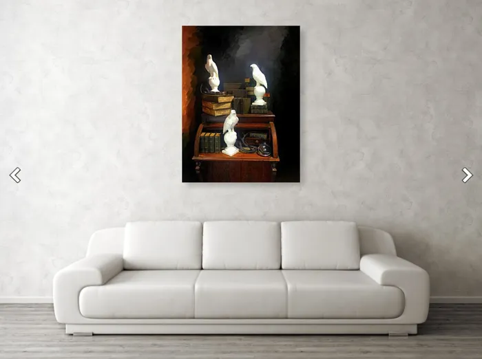 Luma Earrings Wizards Library Metal Print