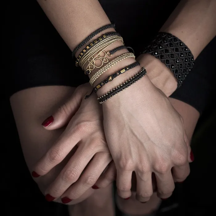 Macrala Bracelets Metallic Hilos Macrame Bracelet