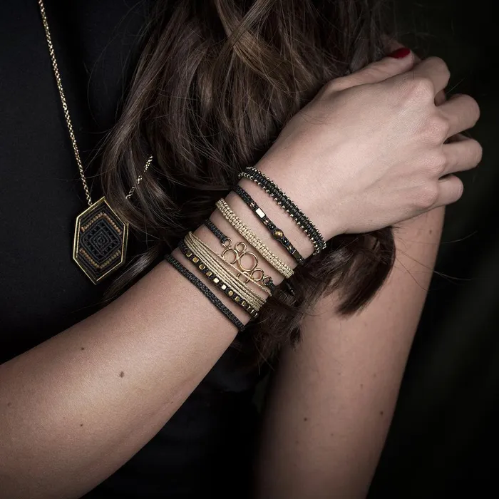 Macrala Bracelets Metallic Hilos Macrame Bracelet