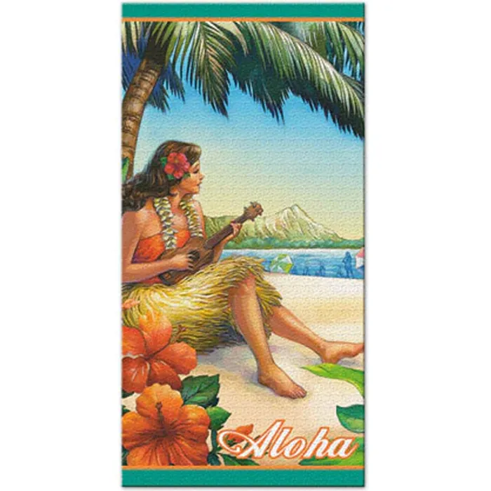 MADDENCORP Earrings 100 Cotton Vintage Hawaii Beach Towel