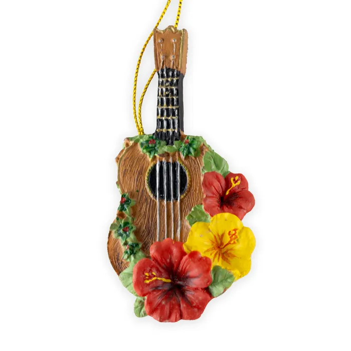 MADDENCORP Earrings HandPainted Ukulele Holiday Ornament