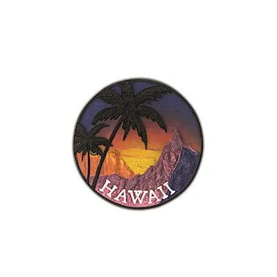 Magnet HandPainted Sunset Palm Map MADDENCORP Earrings