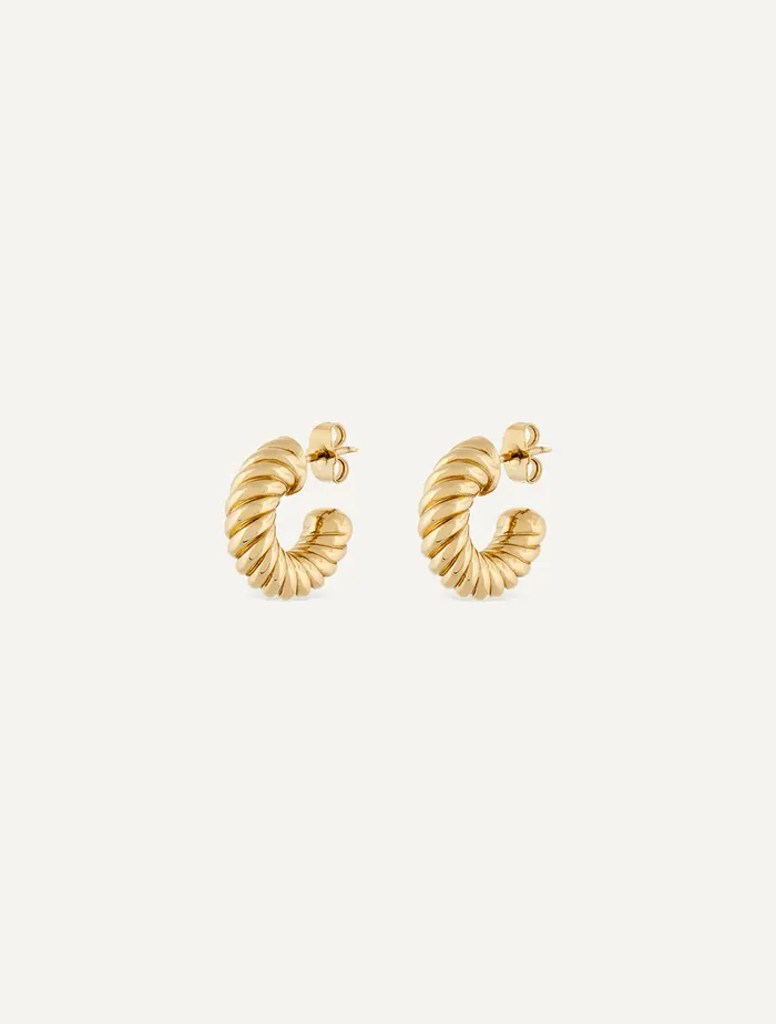 Maison Dore Earrings MINI RIBBON HOOPS