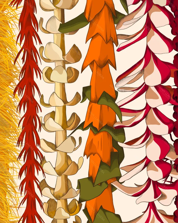 MAYANLLANERA Necklaces Hawaii Lei Day Matte Print by Mayan Llanera 8x10