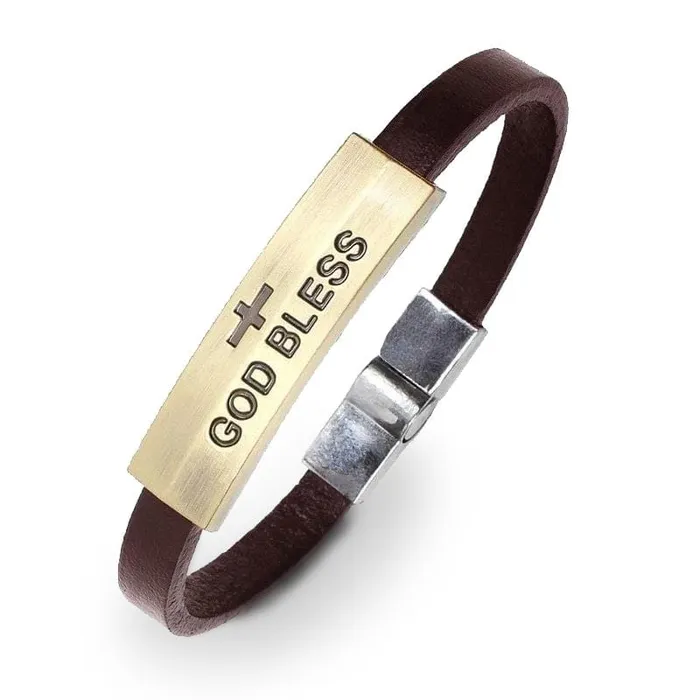 Mens Cross Bracelet br God Bless Lords Guidance Bracelets