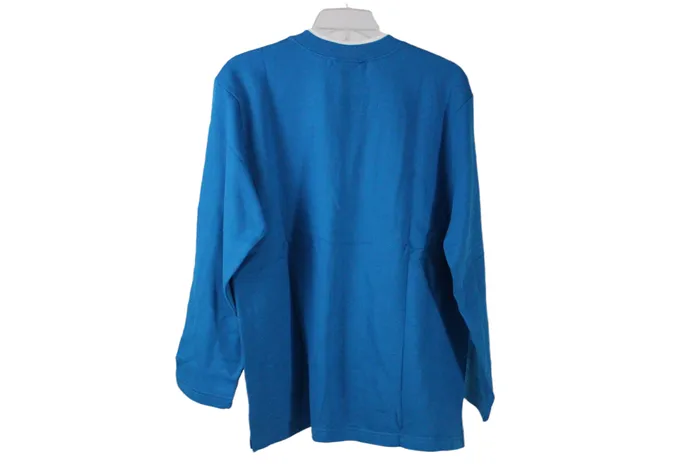 Metropolitan Blue Snowflake Embroidered Sweatshirt M Metropolitan Rings