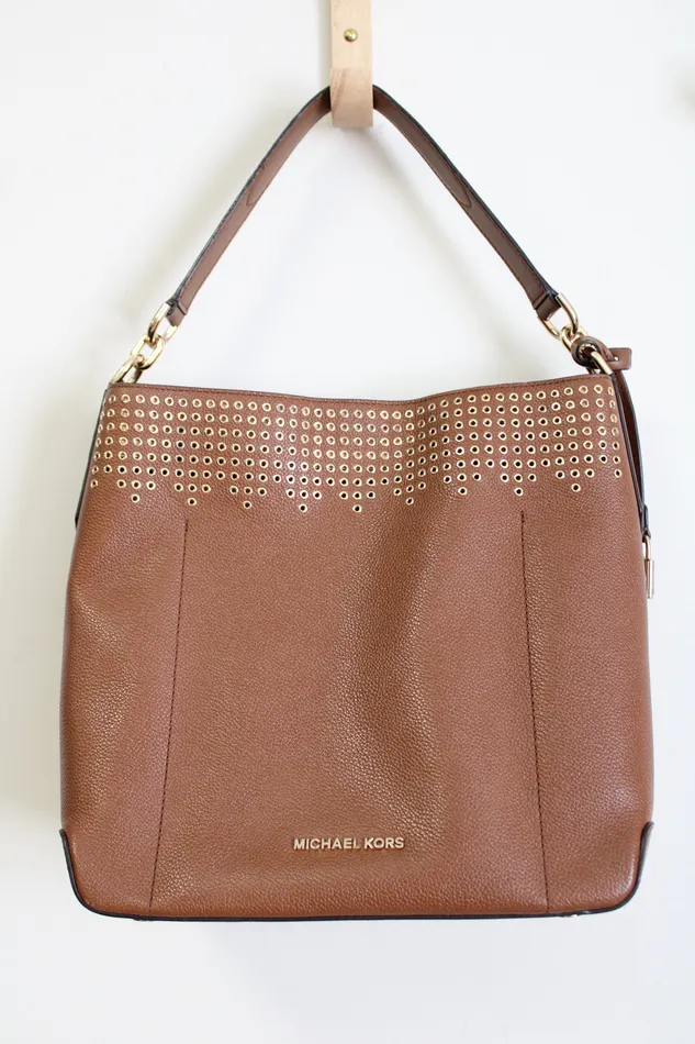 Michael Kors Hayes Collection Grommet Bucket Tote Purse Michael Kors Earrings