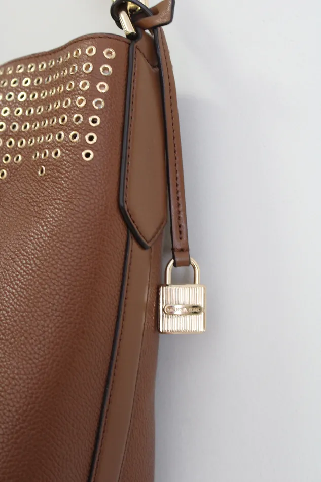 Michael Kors Hayes Collection Grommet Bucket Tote Purse Michael Kors Earrings