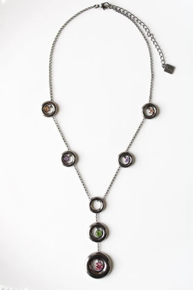 Michael Kors Necklaces Michael Kors Gunmetal Statement Circle Necklace