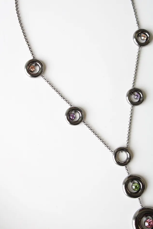Michael Kors Necklaces Michael Kors Gunmetal Statement Circle Necklace