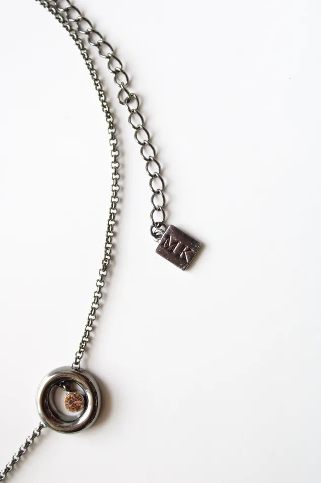 Michael Kors Necklaces Michael Kors Gunmetal Statement Circle Necklace