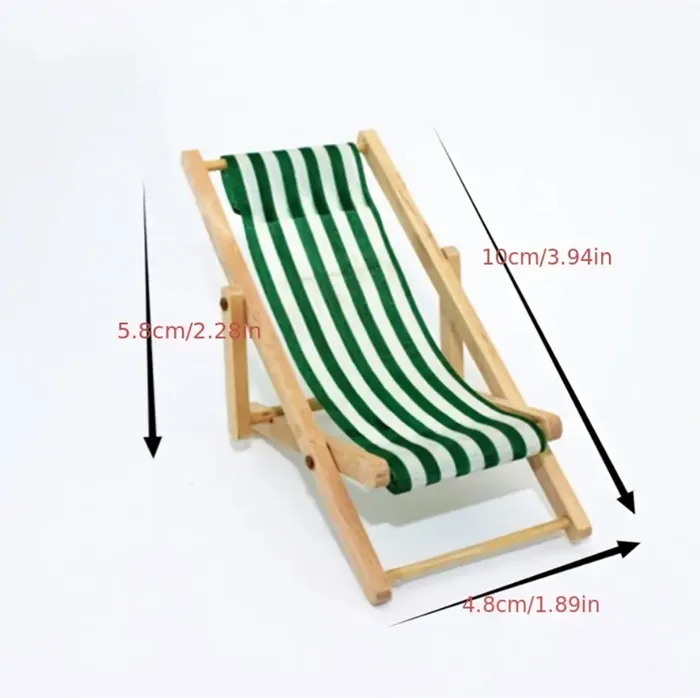 Miniature Beach Chair Doll House Accessories CJ Earrings