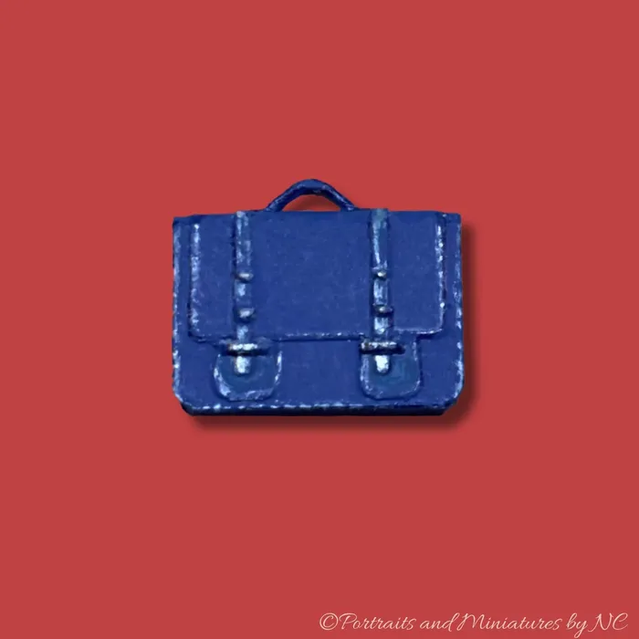 Miniature Briefcase for Dollhouse Miniatures by NC Necklaces
