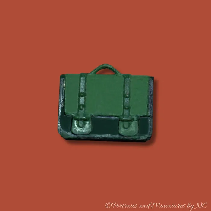 Miniature Briefcase for Dollhouse Miniatures by NC Necklaces