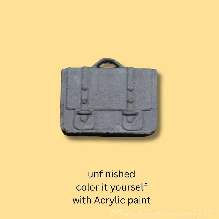 Miniature Briefcase for Dollhouse Miniatures by NC Necklaces