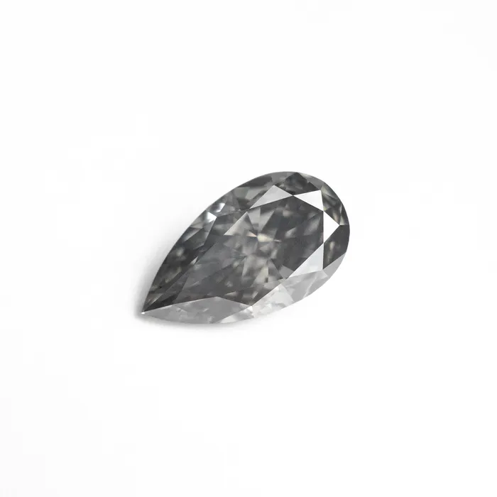 Misfit Diamonds Earrings Fancy Grey Brilliant Diamond 104ct Pear