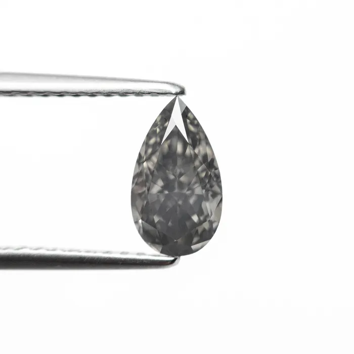 Misfit Diamonds Earrings Fancy Grey Brilliant Diamond 104ct Pear