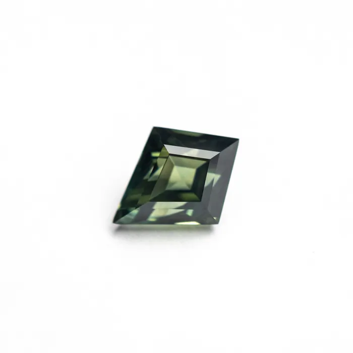 Misfit Gems Green Step Cut Sapphire 133ct Kite Rings