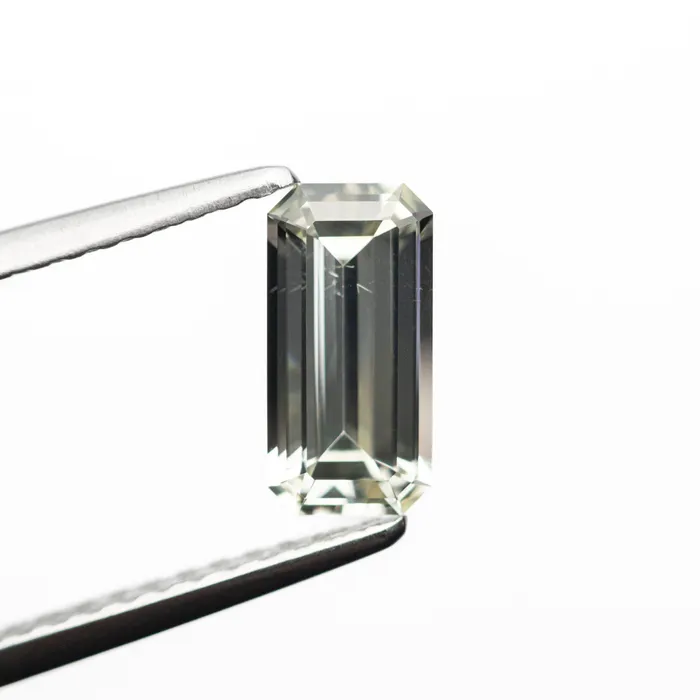 Misfit Gems Light Yellow Step Cut Sapphire 085ct Cut Corner Rectangle Necklaces
