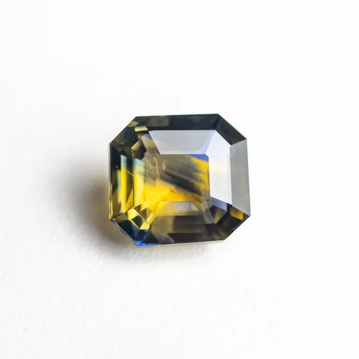 Misfit Gems Rings Parti YellowBlue Step Cut Sapphire 167ct Cut Corner Rectangle Misfit Gems Rings Parti YellowBlue Step Cut Sapphire 167ct Cut Corner Rectangle