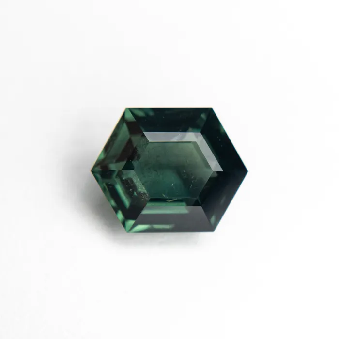 Misfit Gems Rings Teal Step Cut Sapphire 199ct Hexagon