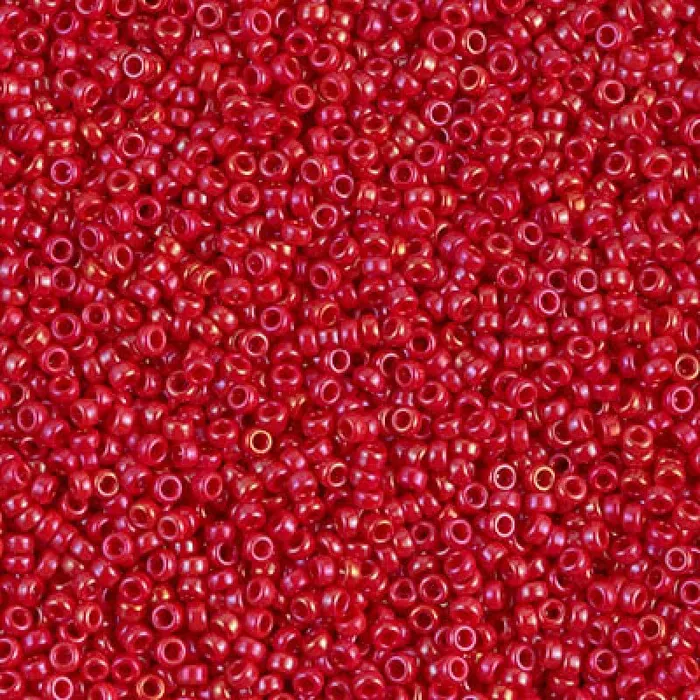 Miyuki Seed Beads 150 1943 Opaque Red Luster 10 Gr Peppy Beads Earrings