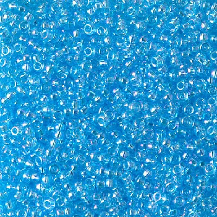 Miyuki Seed Beads 60 Transparent Aqua AB 0260 Peppy Beads Earrings