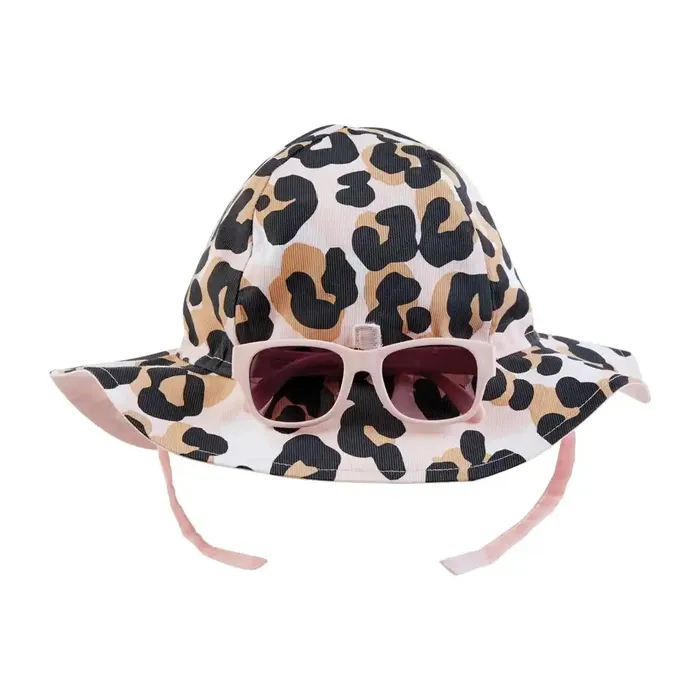 Mudpie Large Print Leopard Sun Hat Glasses Set MUDPIE Earrings