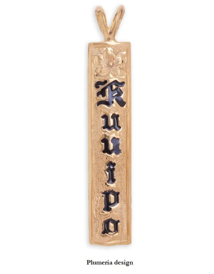 Necklaces 14K Gold Hawaiian Heirloom Pendant 8mm Hawaiian Heirloom