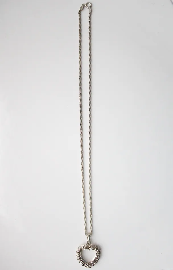 Necklaces 925 Sterling Silver Heart Necklace Jubilee Thrift